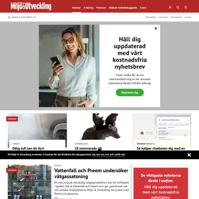 Miljö & Utveckling startsida 2021
