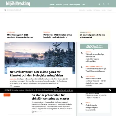 Miljö & Utveckling startsida 2023
