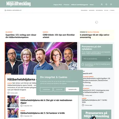 Miljö & Utveckling startsida 2026