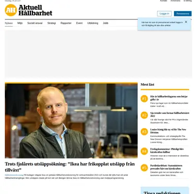 www.miljorapporten.se startsida 2022