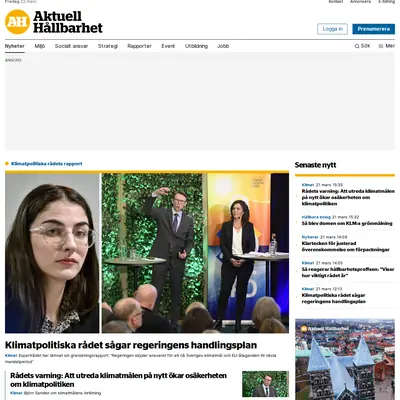 www.miljorapporten.se startsida 2024