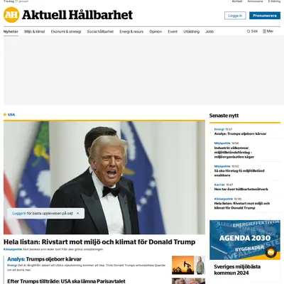 www.miljorapporten.se startsida 2025