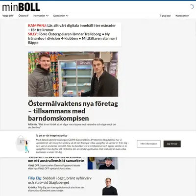 minboll.se startsida 2023