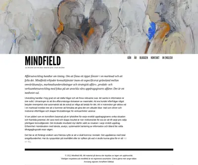 mindfield.se startsida 2015
