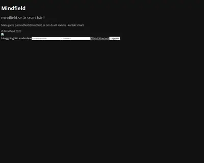 mindfield.se startsida 2021
