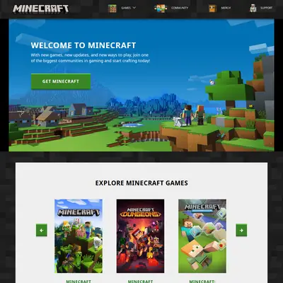 Minecraft startsida 2022