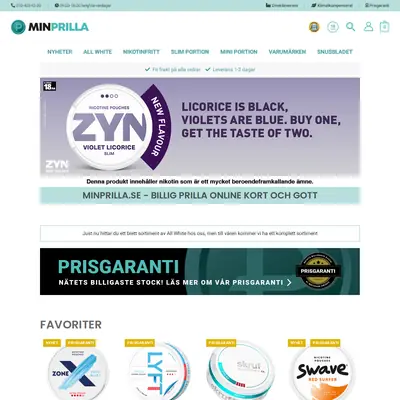 minprilla.se startsida 2021