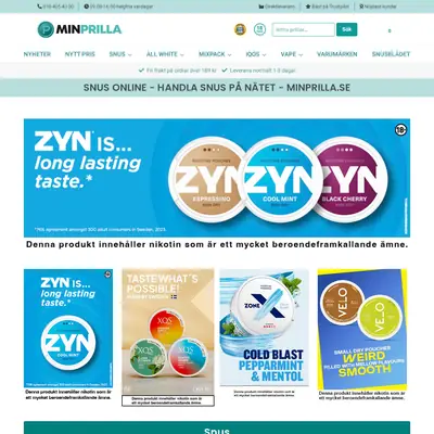 minprilla.se startsida 2024