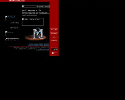 Miracle Channel startsida 2000