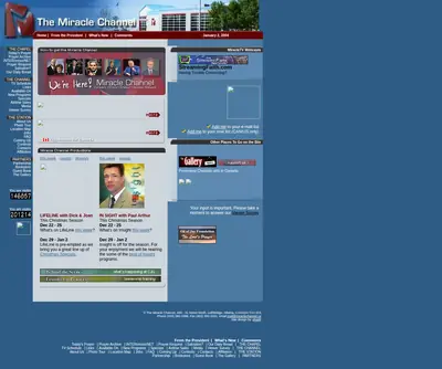 Miracle Channel startsida 2004