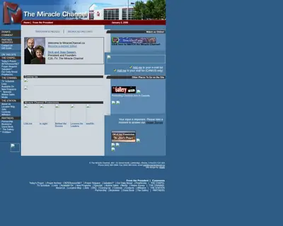Miracle Channel startsida 2005