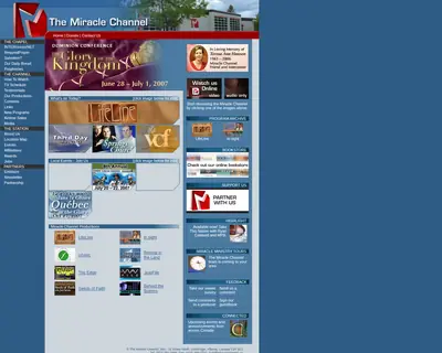 Miracle Channel startsida 2007