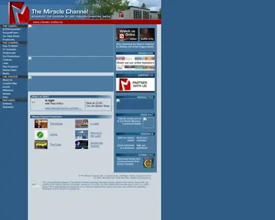 Miracle Channel startsida 2009