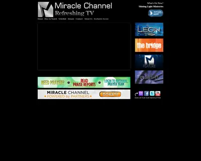 Miracle Channel startsida 2013