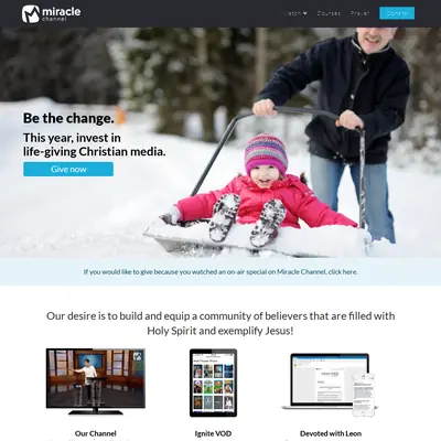 Miracle Channel startsida 2019