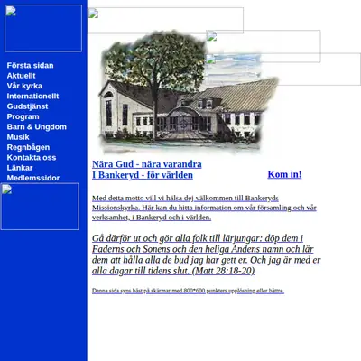 Bankeryds Missionsförsamling startsida 2006