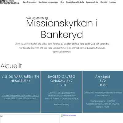 Bankeryds Missionsförsamling startsida 2023