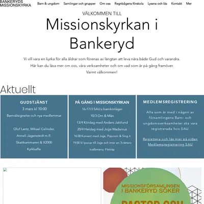 Bankeryds Missionsförsamling startsida 2024