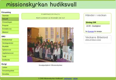 Missionskyrkan i Hudiksvalls TV-sändning startsida 2013