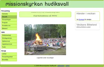 Missionskyrkan i Hudiksvalls TV-sändning startsida 2015