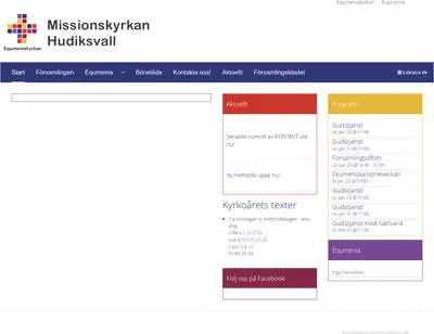 Missionskyrkan i Hudiksvalls TV-sändning startsida 2016