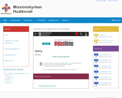 Missionskyrkan i Hudiksvalls TV-sändning startsida 2021
