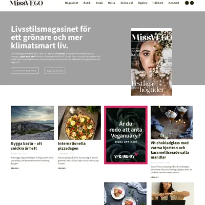 MissVEGO startsida 2023