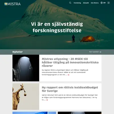 Mistras nyhetsbrev startsida 2023