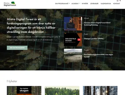 Mistradigitalforest.se startsida 2026