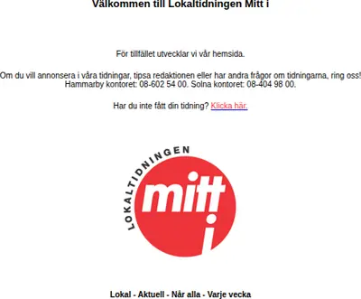 Mitt I startsida 2003
