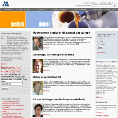 Östgöta-Moderaten startsida 2004