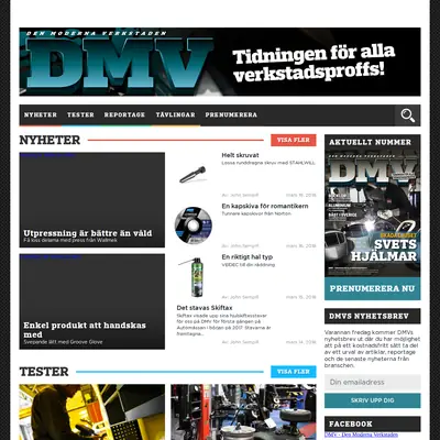 DMV - Den Moderna Verkstaden startsida 2018