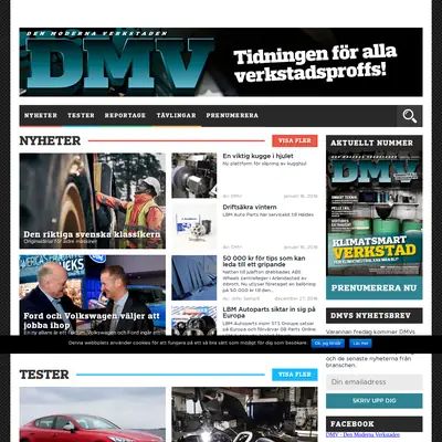 DMV - Den Moderna Verkstaden startsida 2019