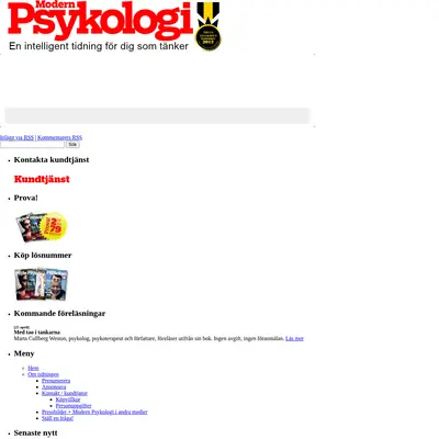 www.modernpsykologi.se startsida 2013