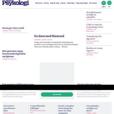 www.modernpsykologi.se startsida 2023
