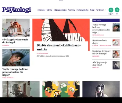 www.modernpsykologi.se startsida 2025