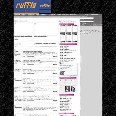 www.modette.se startsida 2009
