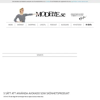 www.modette.se startsida 2015