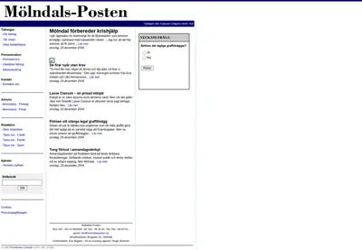 molndalsposten.se startsida 2005