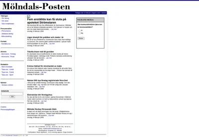 molndalsposten.se startsida 2006