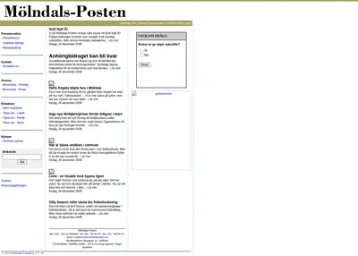 molndalsposten.se startsida 2009