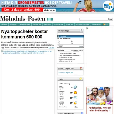 molndalsposten.se startsida 2012