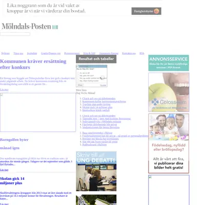 molndalsposten.se startsida 2014