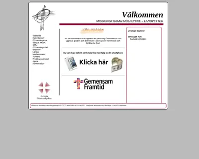 Välkommen, Missionskyrkan Mölnlycke-Landvetter startsida 2013