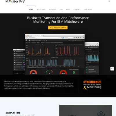 Monitor Pro startsida 2020