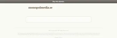 Monopol Media, www.monopolmedia.se startsida 2017