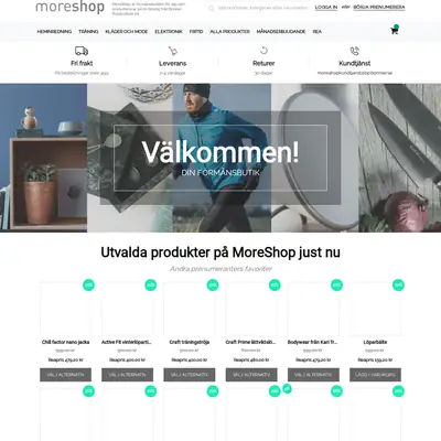 moreshop.se startsida 2021
