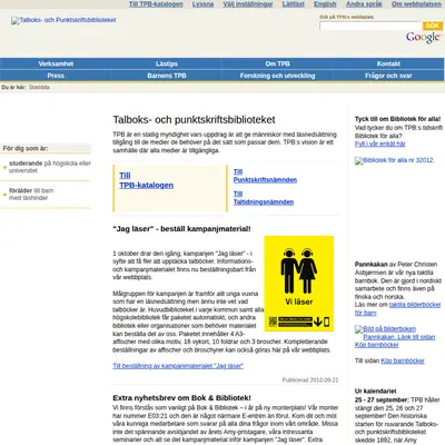 Dyslexi - aktuellt om läs- och skrivsvårigheter startsida 2012