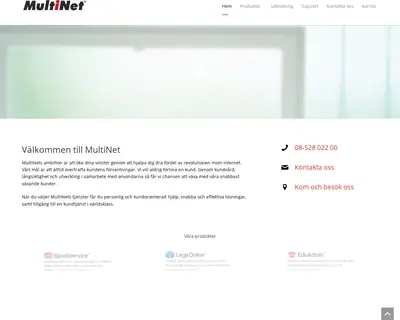 MULTINET startsida 2015