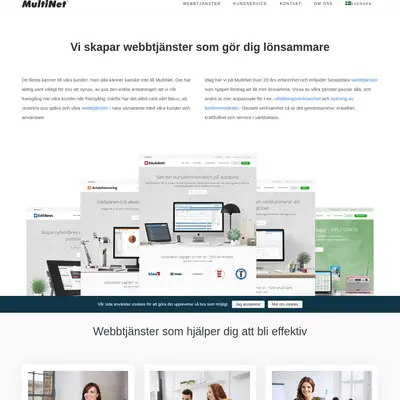 MULTINET startsida 2020